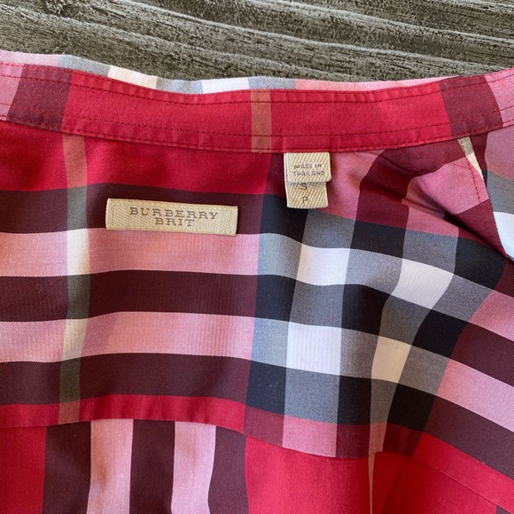 Men's Burberry Classic Check Stretch Cotton Shirt - Picture 4 of 8